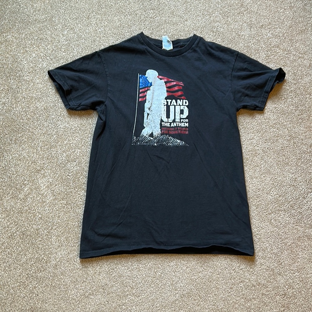 Stand up for the anthem black T-shirt